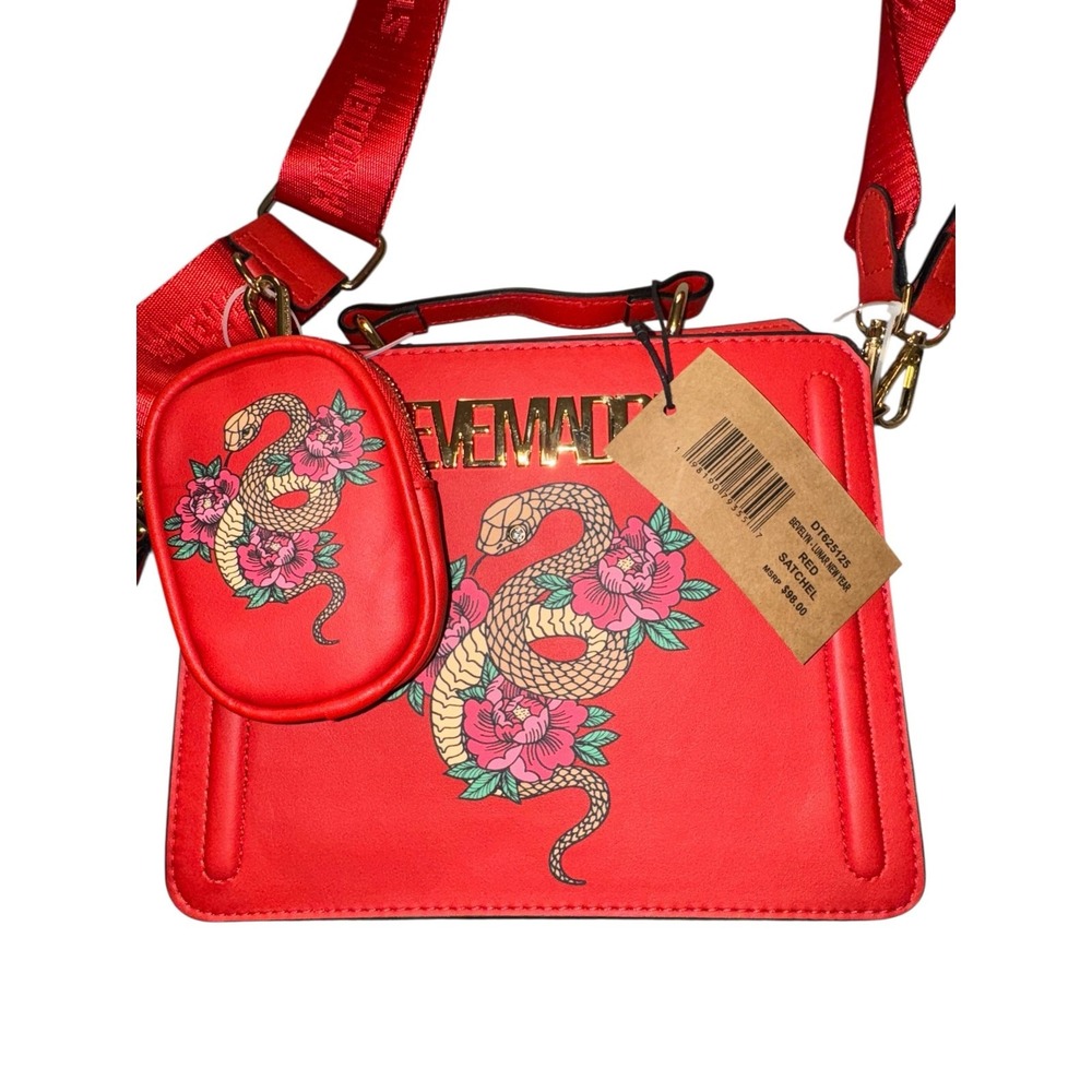 Steve‎ Madden | Lunar New Year Snake Satchel + Coin Purse Set | Red Gold | NWT
